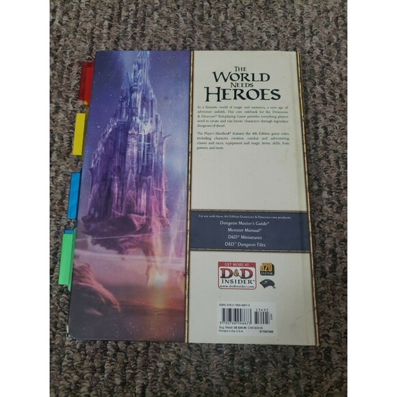 Dungeons & Dragons Player's Handbook 4th Edition - With Quick Reference Tabs - Picture 2 of 7